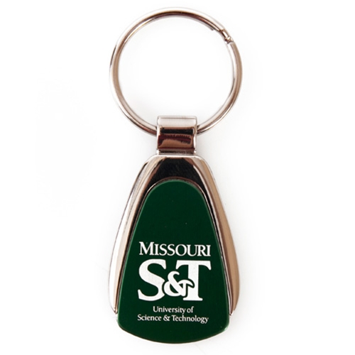 Missouri S&T Green & Silver Keychain