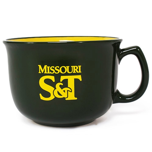 Missouri S&T Green & Gold Ceramic Bowl Mug