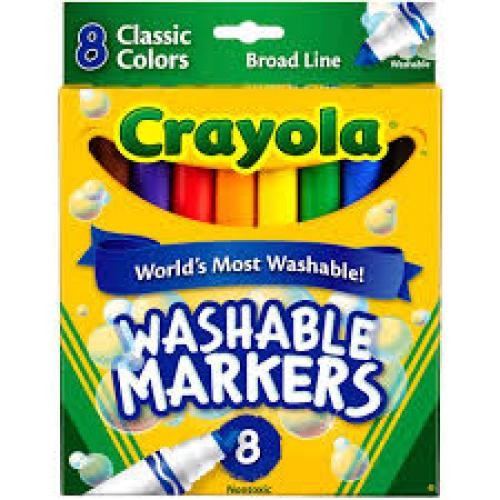 Crayola 8 Broad Point Washable Markers