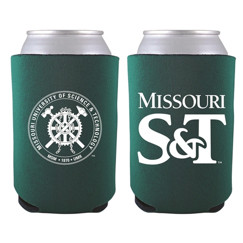 Missouri S&T Historic Seal Green Collapsable Koozie