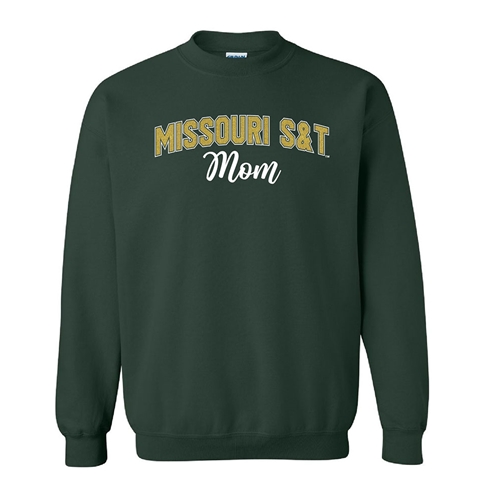 Dark Green Missouri S&T Mom Metallic Gold Sweatshirt