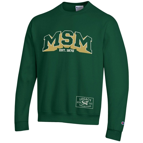 Dark Green Champion® MSM S&T Legacy Collection Sweatshirt