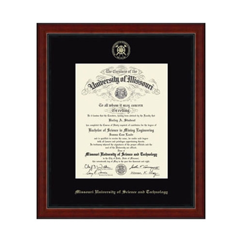 University of Missouri S&T Red Diploma Frame