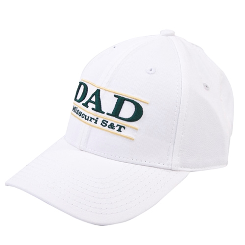 Missouri S&T Dad White Adjustable Hat