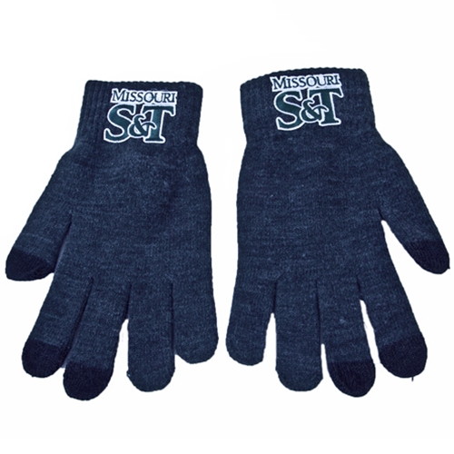 Missouri S&T Grey Knit Gloves