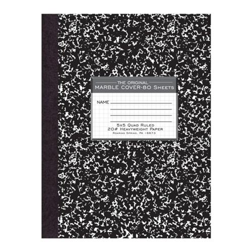 Black Marble 10" Composition Book