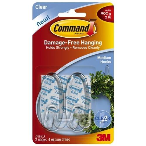 3M Command™ Medium Hooks Value Pack, Clear