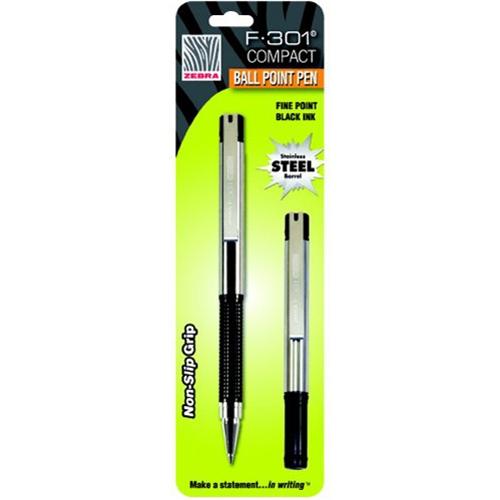 Zebra F-301 Compact Stainless Steel Stick Pen