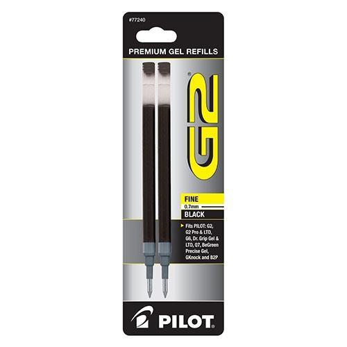 Pilot G2 Gel Ink Refill, Extra Fine Point, Black Ink - 2 pack