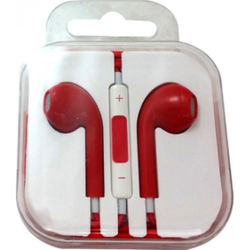 Professional Cable Xavier Red Earbuds with Volume Control