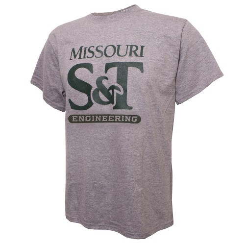 Missouri S&T Engineering Grey Crew Neck T-Shirt