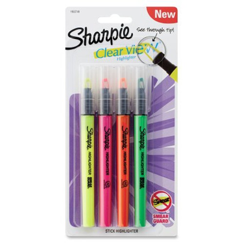 Sharpie Clearview Highlighters 4/Pkg-Yellow & Pink