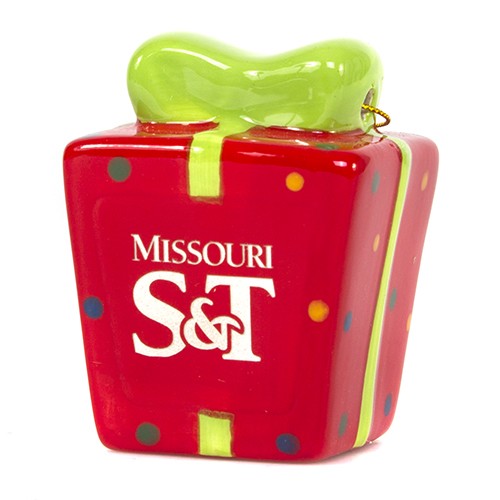 Missouri S&T Ceramic Gift Box Ornament