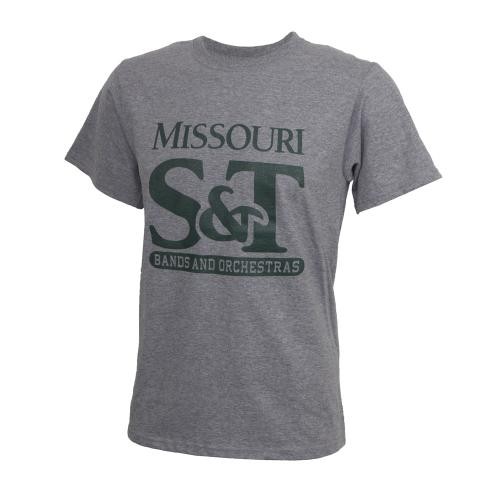 Missouri S&T Bands & Orchestras Grey Crew Neck T-Shirt
