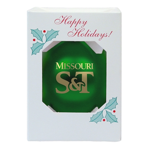 Missouri S&T Green Shatterproof Ornament