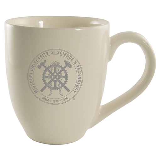 Missouri S&T Historic Seal Cream Etched Ceramic Mug