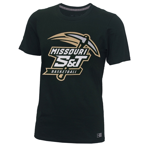 Missouri S&T Basketball Green Crew Neck T-Shirt