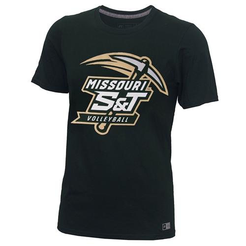 Missouri S&T Volleyball Green Crew Neck T-Shirt