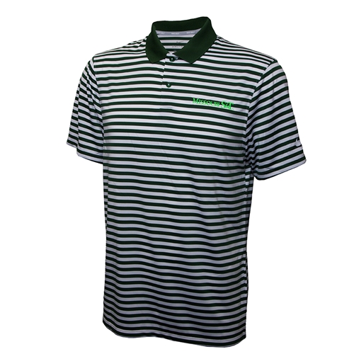 The S&T Store - Missouri S&T Nike®Green and White Striped Polo