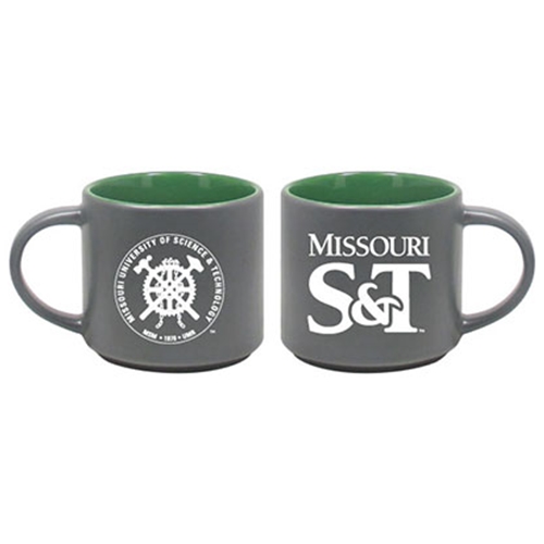 Missouri S&T Missouri University of Science and Technology Hostoric Seal Grey and Green Mug