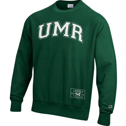 Missouri S&T UMR Champion Legacy Collection Dark Green Sweatshirt