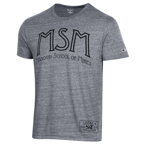 Missouri S&T MSM Missouri School of Mines Champion Legacy Collection Grey T-Shirt
