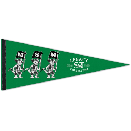 Missouri S&T MSM Joe Miner Legacy Collection Green Pennant