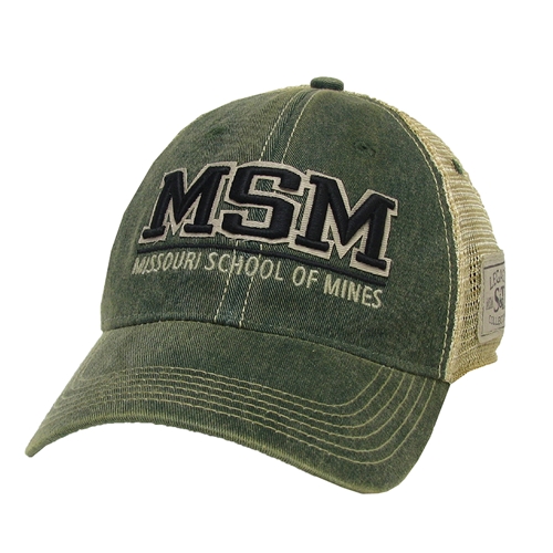 Missouri S&T Legacy Collection MSM Missouri School of Mines Green Trucker Hat