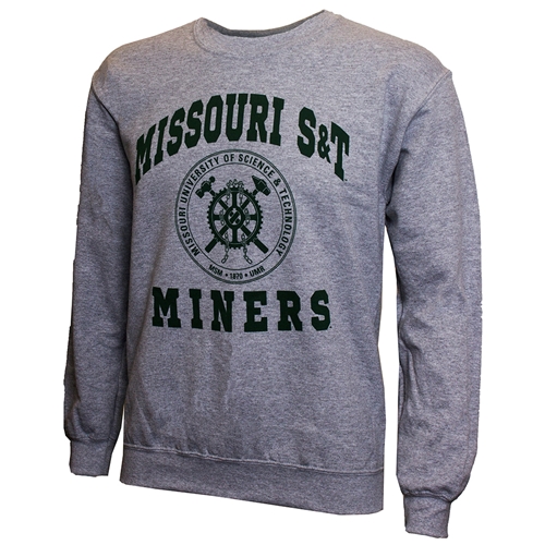 Missouri S&T Miners Historic Seal Grey Sweatshirt