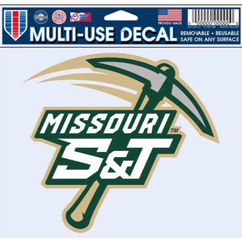 Missouri S&T Athletic Logo Green and White Decal