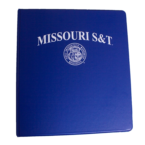 Missouri S&T Seal Navy Blue 1 Inch Binder