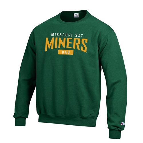Green Missouri S&T Miners Dad Sweatshirt