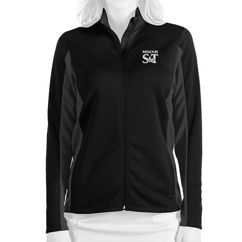 Missouri S&T Black Left Chest Full Zip Women's Jacket