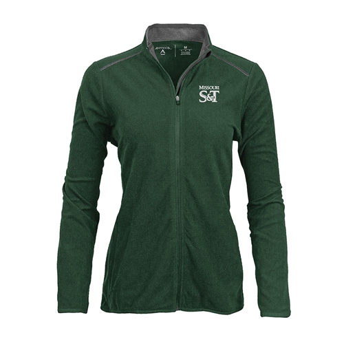 Missouri S&T Green Left Chest Full Zip Women's Jacket