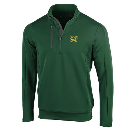 Green Missouri S&T Left Chest Embroidery 1/2 Zip Jacket