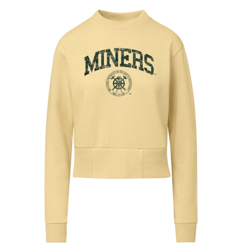 Yellow Cropped Miners S&T Seal Crew Neck
