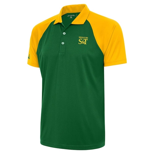 Gold and Green Missouri S&T Polo Embroidery