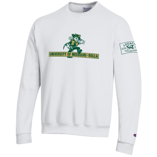 White University of Missouri - Rolla Joe Miner Crewneck Sweatshirt